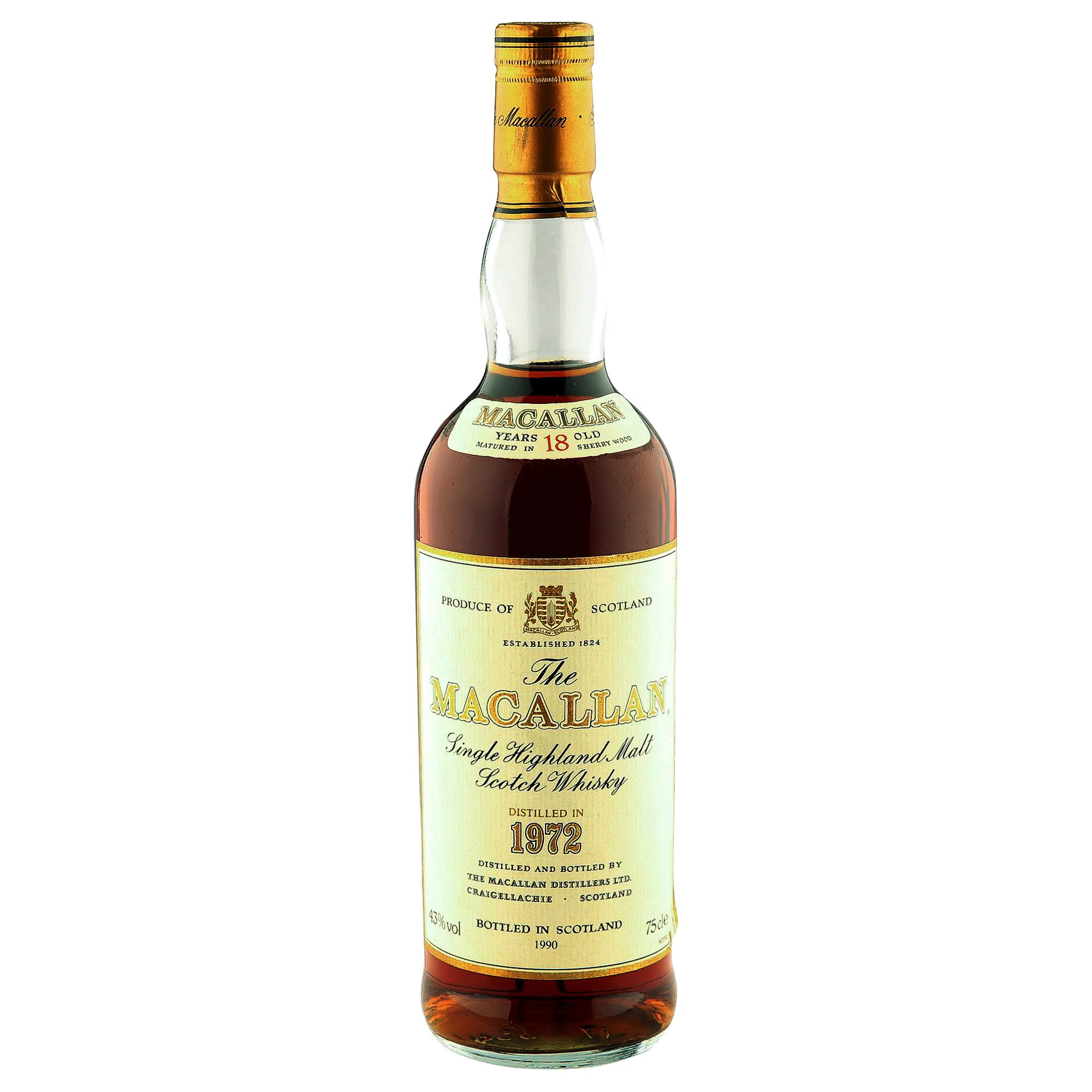 Whiskyciti The Macallan 1972 Vintage 18 Year Old Without Box